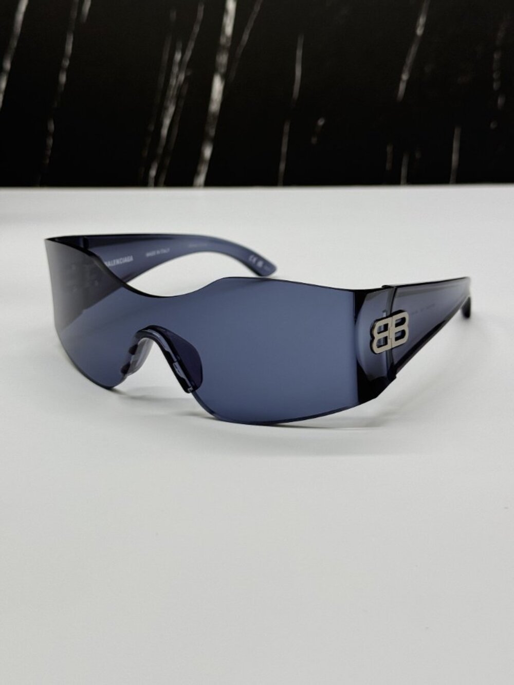 NEW BALENCIAGA BB0292S 002 BLUE UNISEX GEOMETRIC SUNGLASSES BALENCIAGA EYEWEAR - Picture 2 of 12